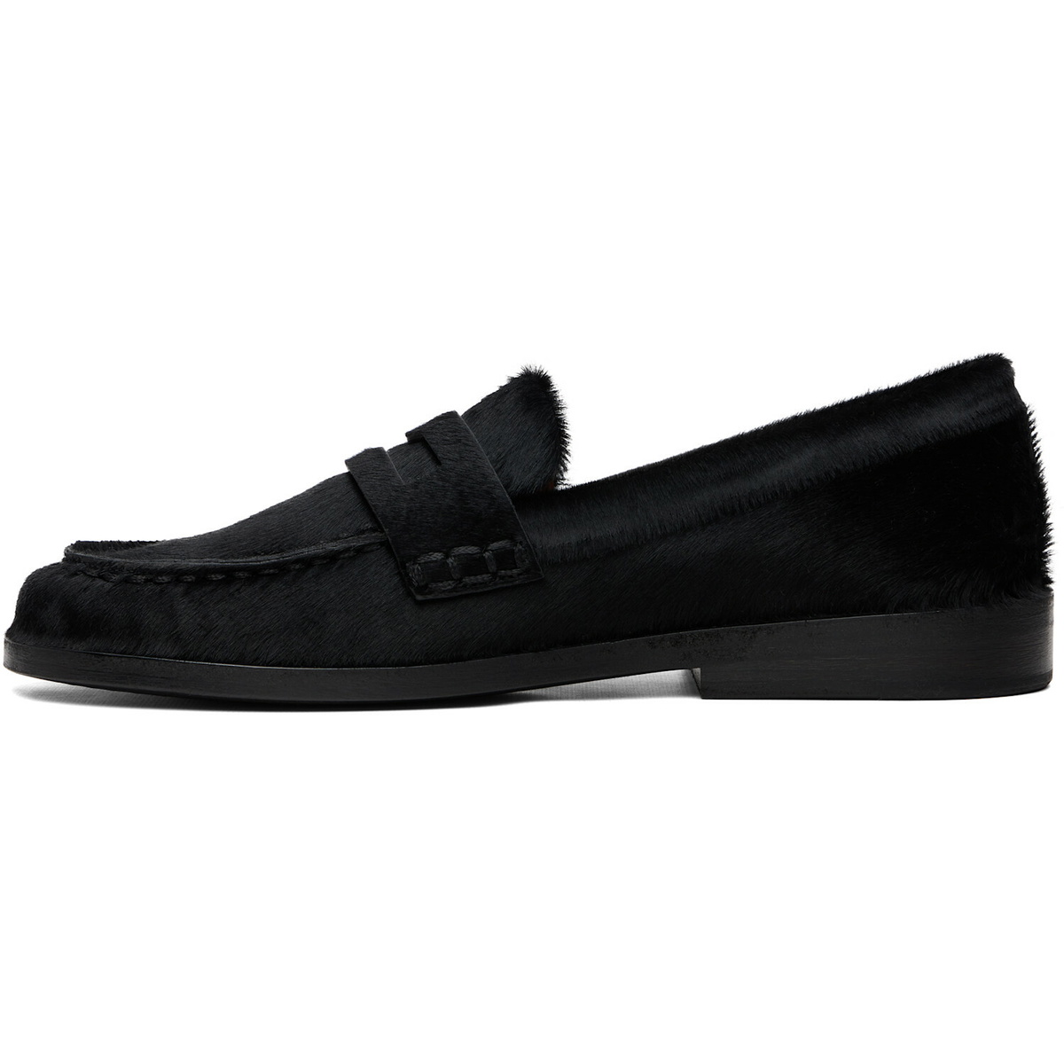 Marsèll Black Mocasso Short Hair Leather Loafers