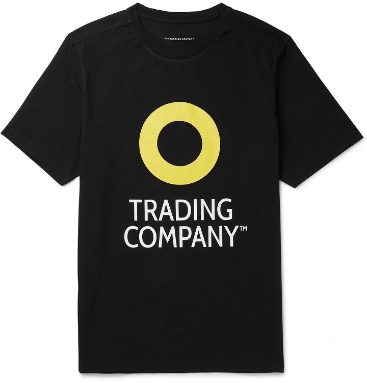 Photo: Pop Trading Company - Printed Cotton-Jersey T-Shirt - Black