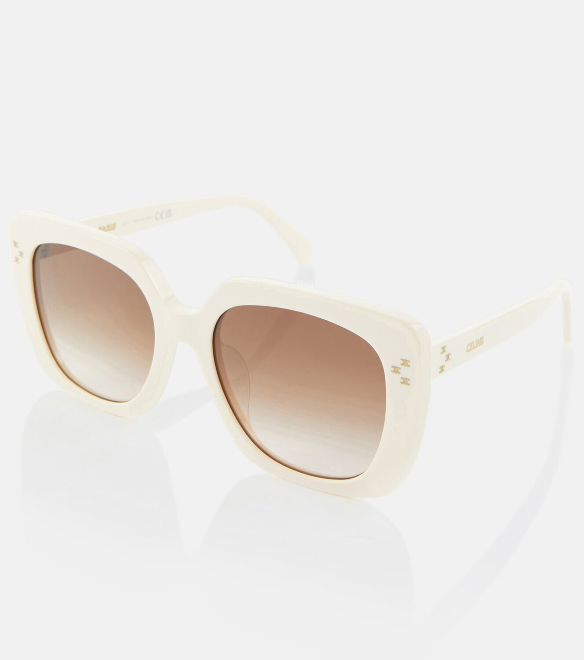 Celine oversized white glasses Oversized sunglasses Celine White in Plastic - 51106005 main image 3