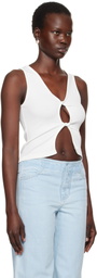 Christopher Esber White Open Twist Tank Top