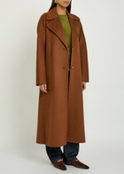Joseph Spencer Belted Wool and Cashmere-blend Trench Coat Rust