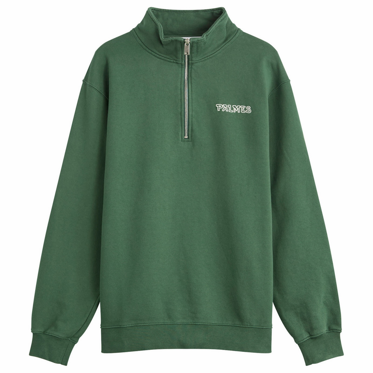 Palmes Men's Remember Zip Sweatshirt in Dark Green