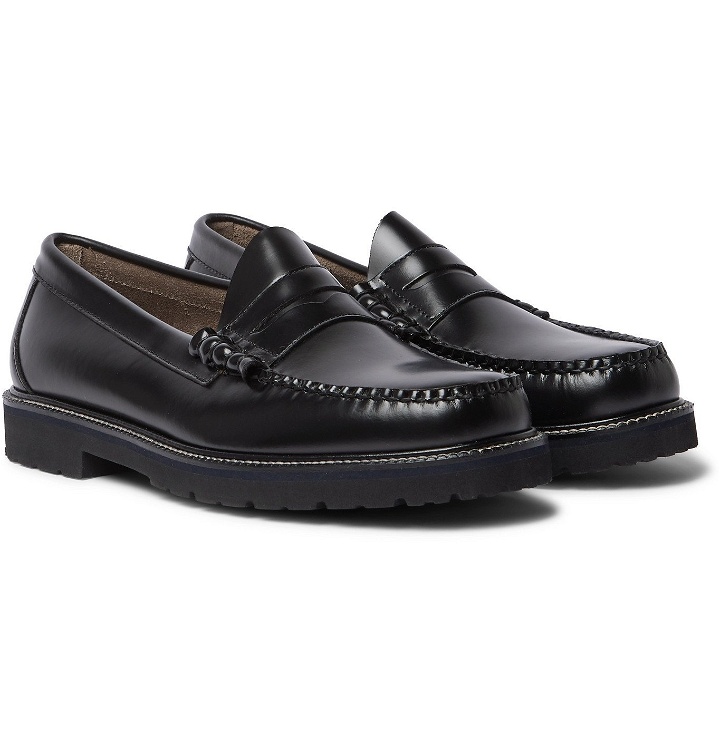 Photo: G.H. Bass & Co. - Weejuns 90s Larson Polished-Leather Penny Loafers - Black