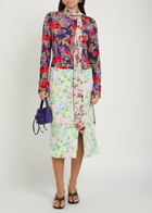 Acne Studios Dalmati Floral-print Crepe Midi Dress Green