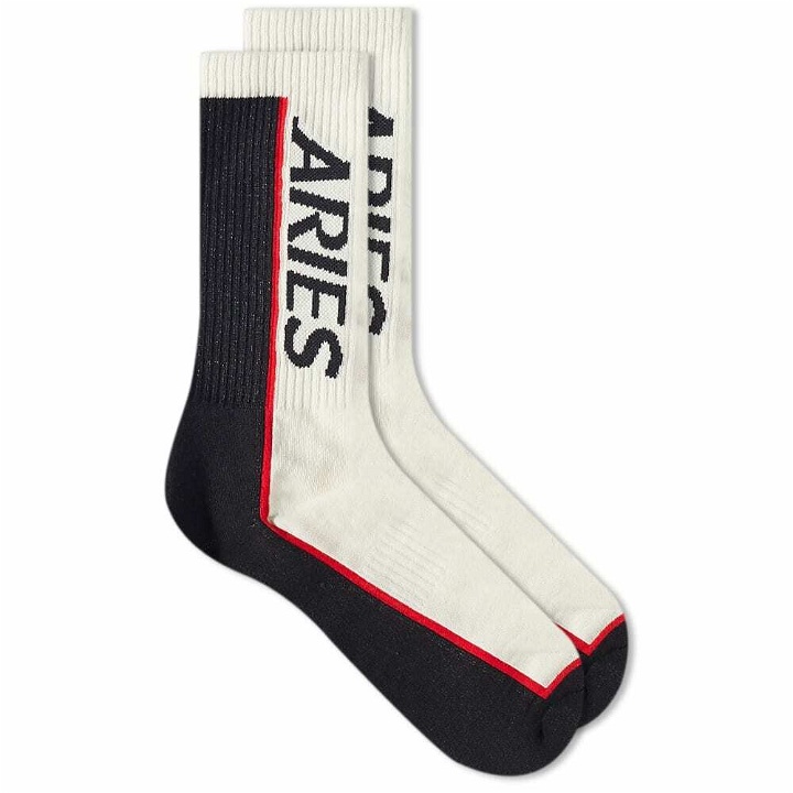 Photo: Aries Men's Credit Card Sock in Alabaster