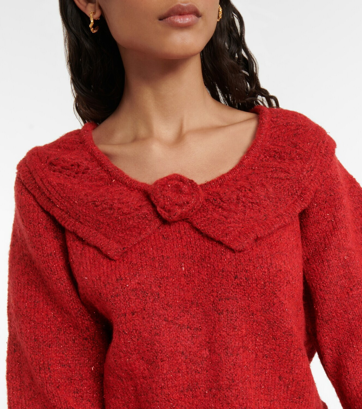Rixo Serenity metallic-knit sweater