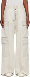 Rick Owens DRKSHDW Off-White Temple Double Jumbo Belas Denim Cargo Pants
