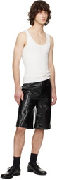 Courrèges Black Hammer Vinyl Shorts