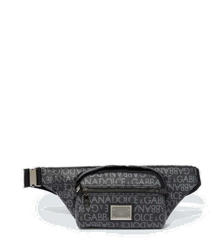 Photo: Dolce&Gabbana Small logo jacquard belt bag