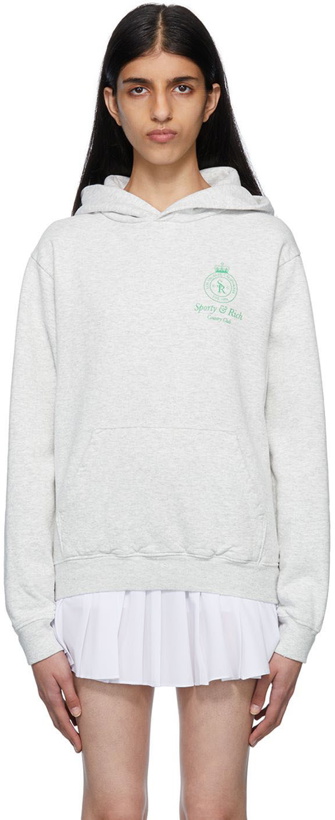 Photo: Sporty & Rich Gray Crown Hoodie