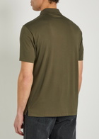 Emporio Armani Logo-embroidered Jersey Polo Shirt Brown