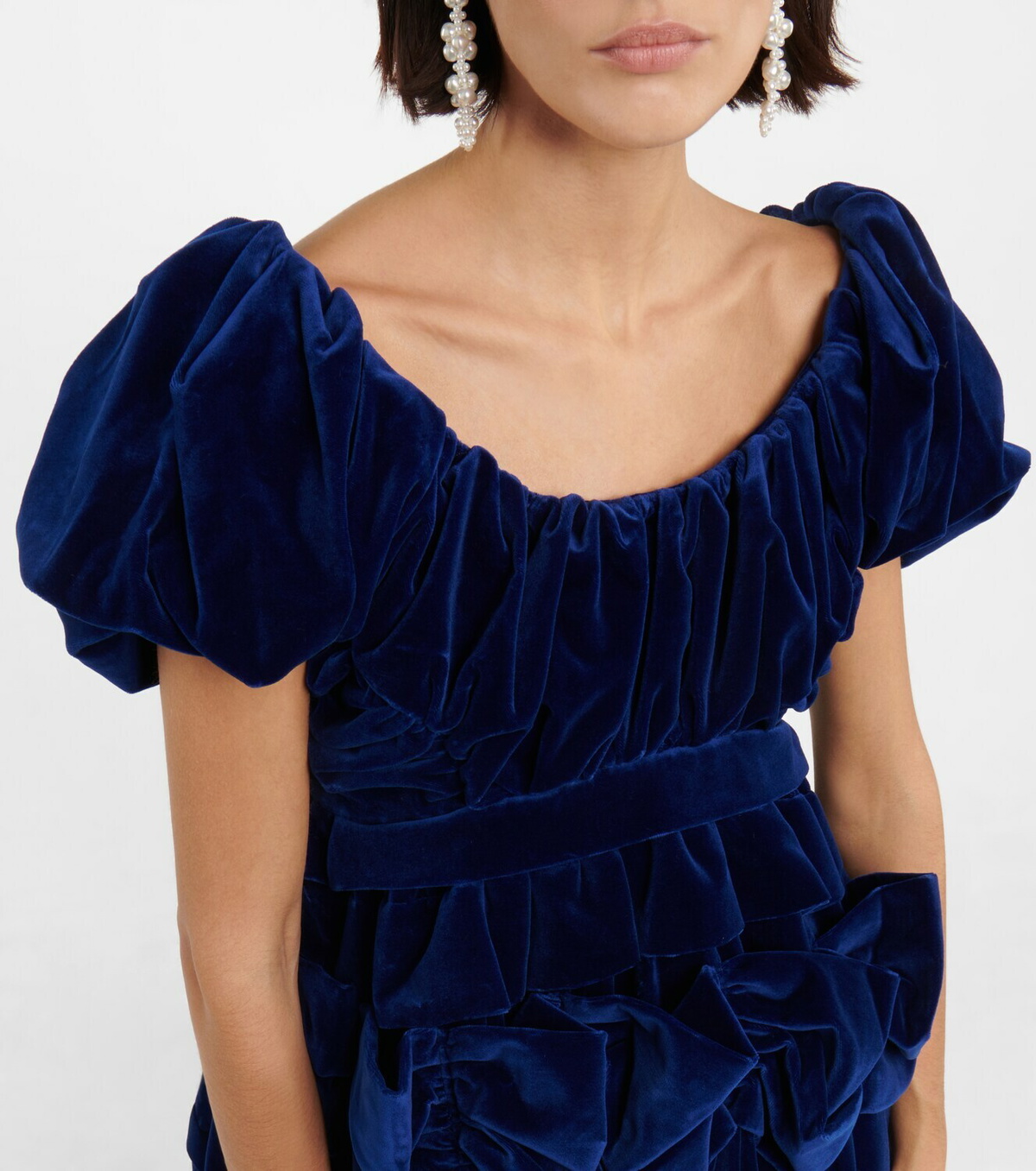 Simone Rocha - Puff-sleeve velvet minidress Simone Rocha