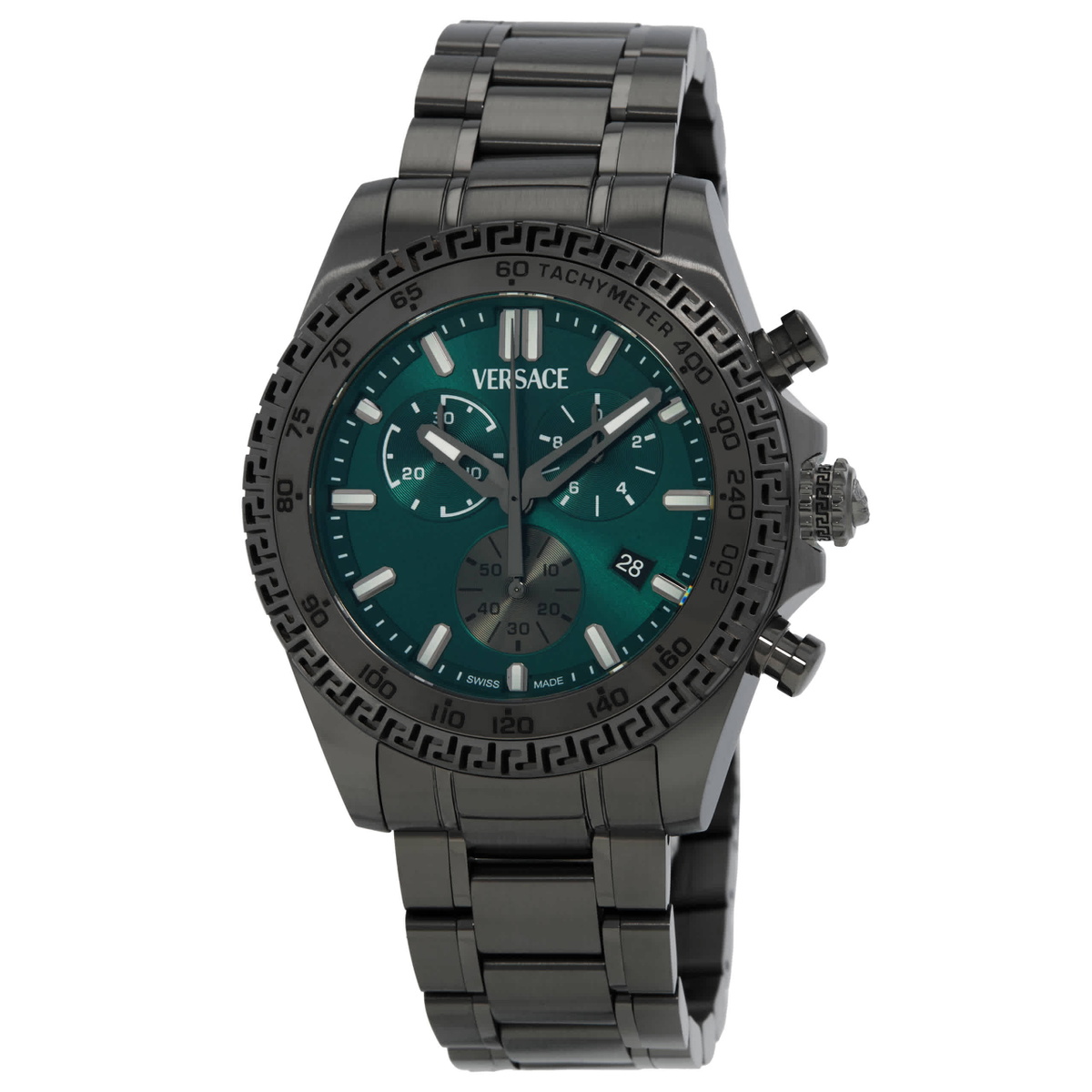 Versace Chrono X Quartz Green Dial Mens Watch VE9K00624
