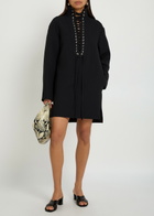 Khaite Lee Lace-up Crepe Mini Dress Black