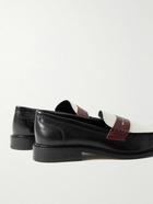 VINNY's - Townee Polished-Leather Penny Loafers - Black