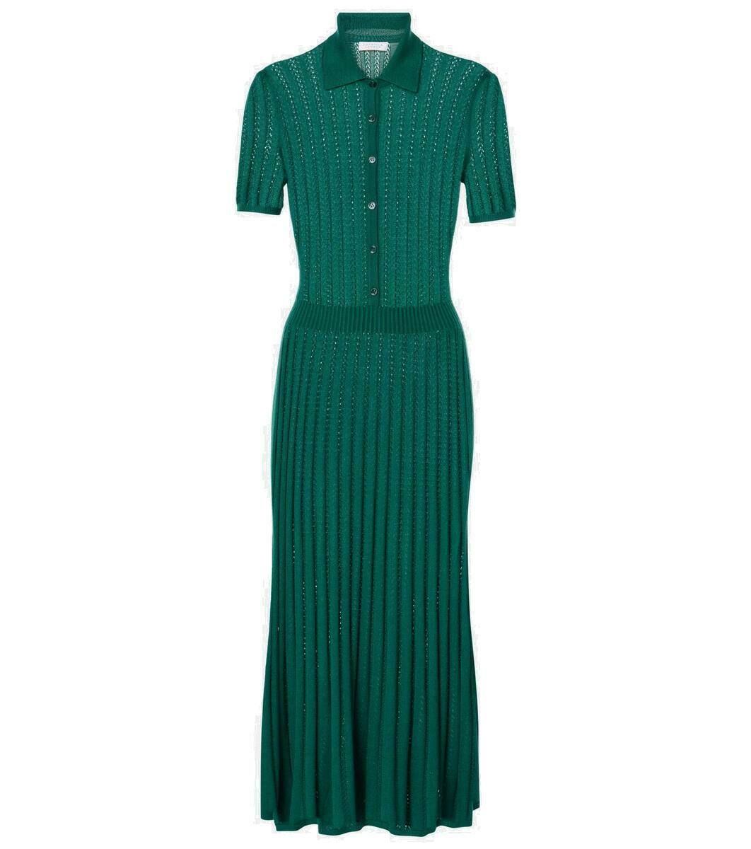 Gabriela Hearst Knitted cashmere and silk shirt dress