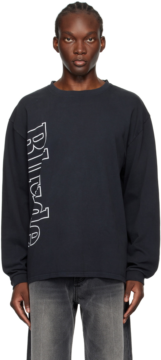 【関税込み】Rhude ブラック Rhude Steel Ls Tシャツ Rhude Black 'Rhude Steel' Ls T-shirt Rhude