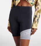 Versace Logo embroidered biker shorts