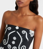 Cala de la Cruz Lore printed strapless swimsuit