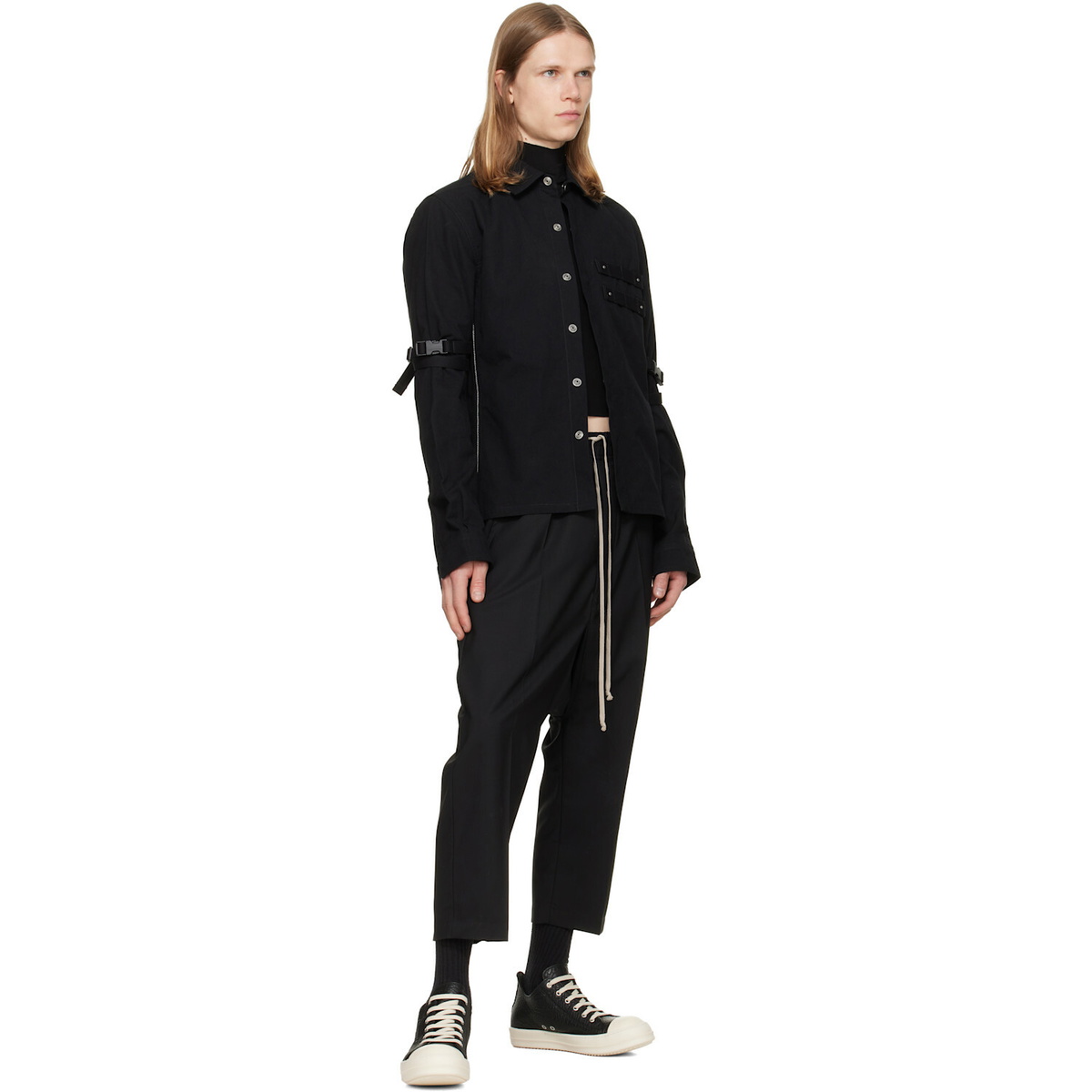 Rick Owens Black Tower Low Sneaks Sneakers