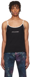 PALMER Black Cotton Tank Top