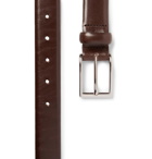 J.Crew - 3cm Dark-Brown Glossed-Leather Belt - Men - Brown