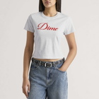 Dime Women's Cursive Crotchet Baby T-Shirt in Ash