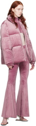 GCDS Pink Embossed Down Jacket