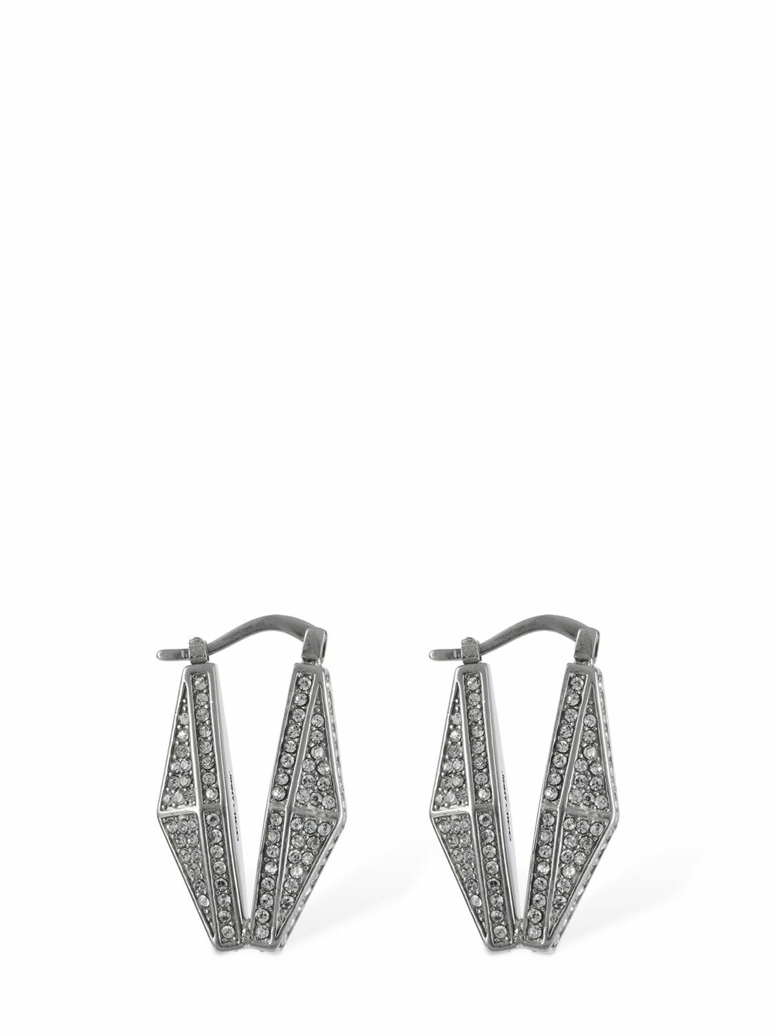 【Jimmy Choo】JC Monogram Hoops Gold-Finish Metal JC Monogram Hoops | JC Monogram Hoops