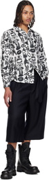 Black Comme des Garçons Black & White Broad Filip Pagowski Print Shirt