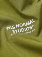 Pas Normal Studios - Mechanism Slim-Fit Logo-Print Mesh-Trimmed Cycling Gilet - Green