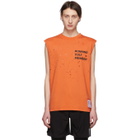 Satisfy Orange Cult Moth Eaten Muscle T-Shirt