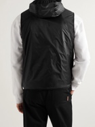 Moncler - Heizo Logo-Appliquéd Ripstop-Panelled Shell Hooded Gilet - Black