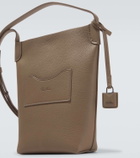 Loro Piana Bale leather phone pouch