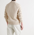 JACQUEMUS - Grain Herringbone Tape-Trimmed Cotton Sweater - Neutrals