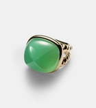 Marina B Tigella 18kt gold ring with chrysoprase