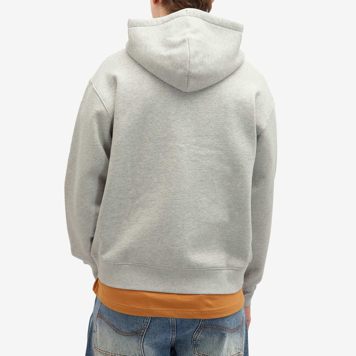 Dime Men's Cursive Small Logo Zip-Hoodie in Heather Gray Dime