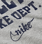 Nike - Sportswear Logo-Print Mélange Cotton-Jersey T-Shirt - Gray