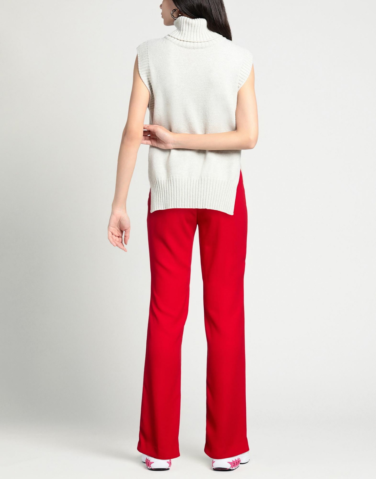 Manila Grace Womens Pants in Red