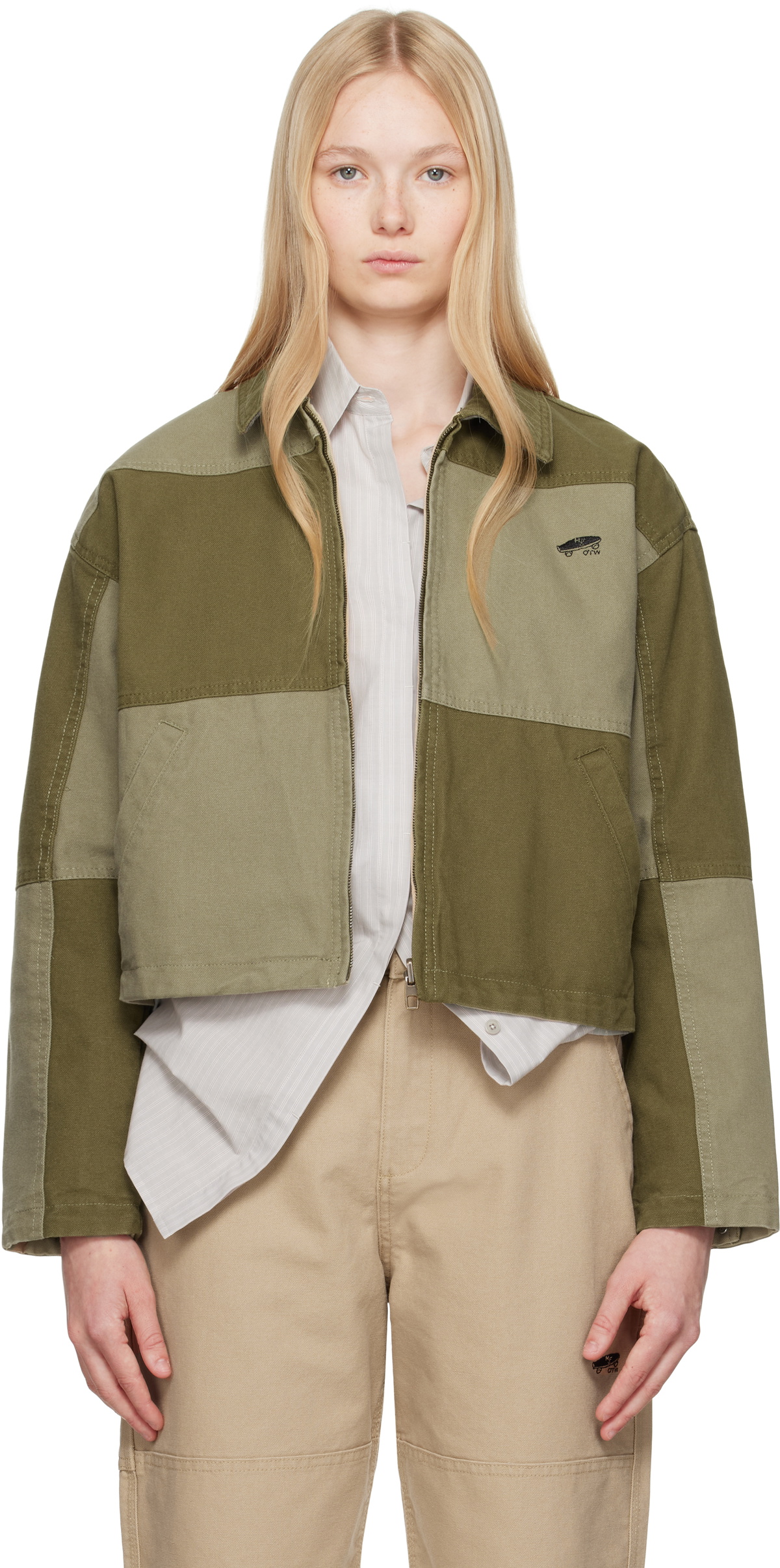 HommeGirls Beige OTW by Vans Edition Workwear Reversible Jacket