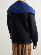LOEWE - Wool Half-Zip Sweater - Blue