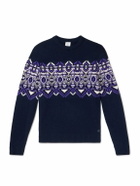 BOGNER - Luci Fair Isle Virgin Wool Sweater - Blue