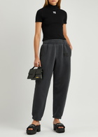 Alexanderwang.t Logo Stretch-knit top Black