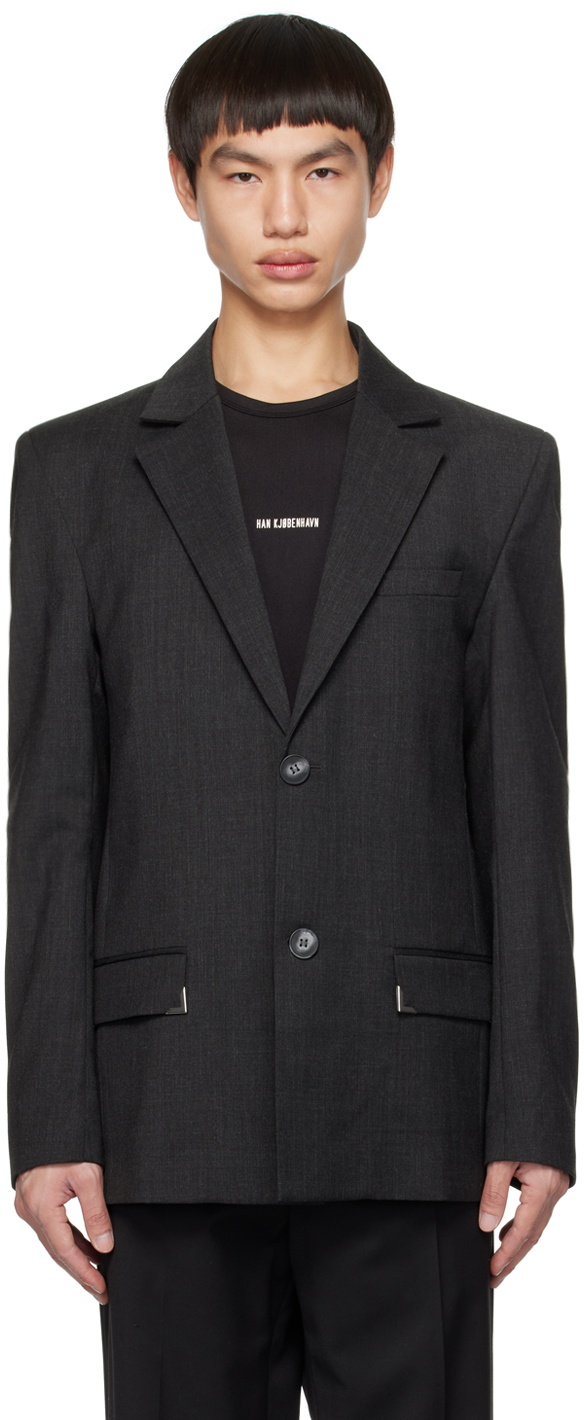 Han Kjobenhavn Grey Single-Breasted Blazer