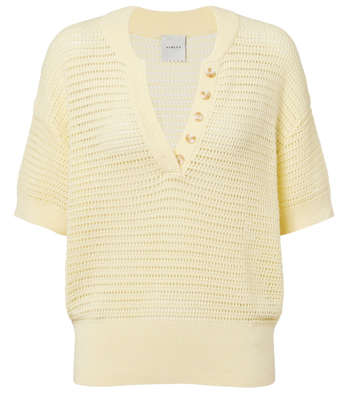 Photo: Varley Callie open-knit cotton top