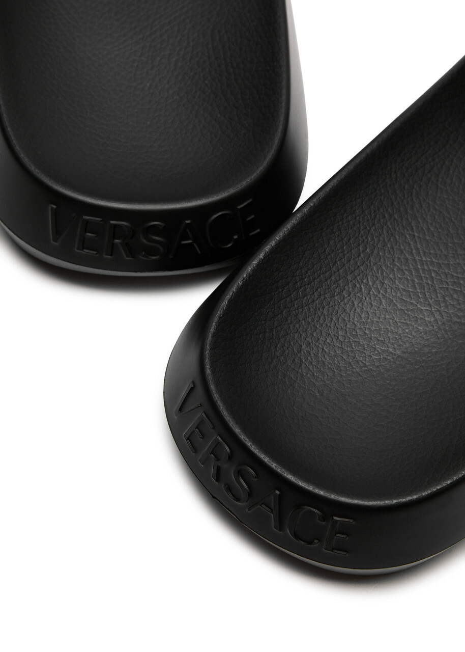 Versace Medusa Rubber Sliders Black
