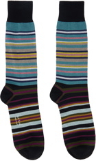 Paul Smith Three-Pack Multicolor Mixed Stripe & Check Socks
