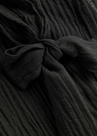 Lisa Marie Fernandez One Shoulder Fine-knit Maxi Sarong Dress Black