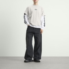 Balenciaga Men's Metal Merch Double T-Shirt in Light Grey/White