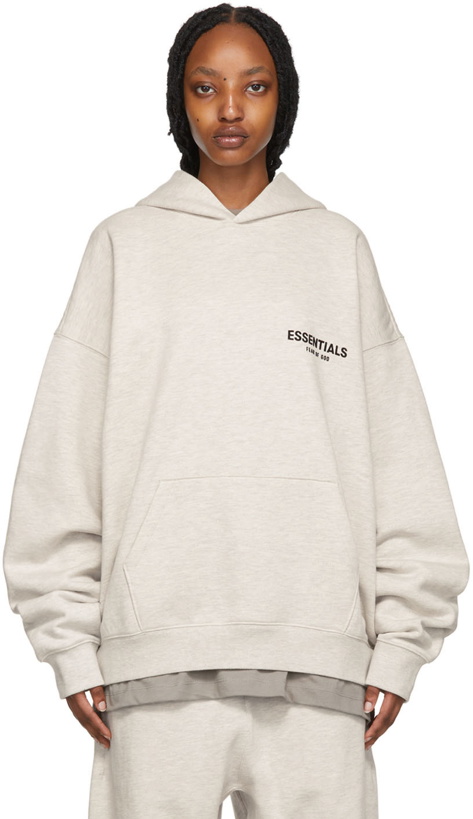 Photo: Essentials Off-White Cotton Hoodie